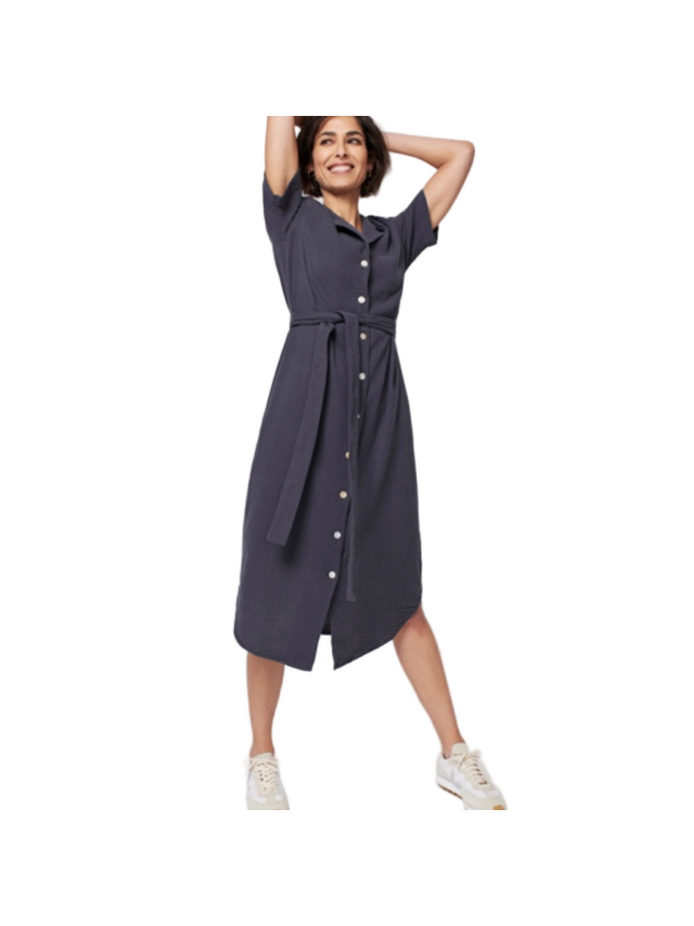 Faherty Cotton Gauze Shirt Dress